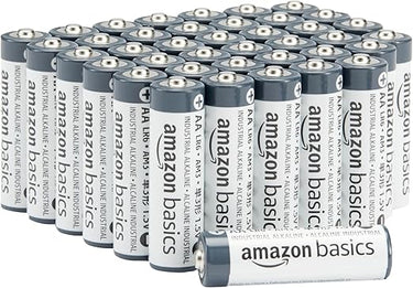 Amazon Basics - Paquete de 40 pilas industriales alcalinas AA, 1,5 voltios, vida útil de 5 años
